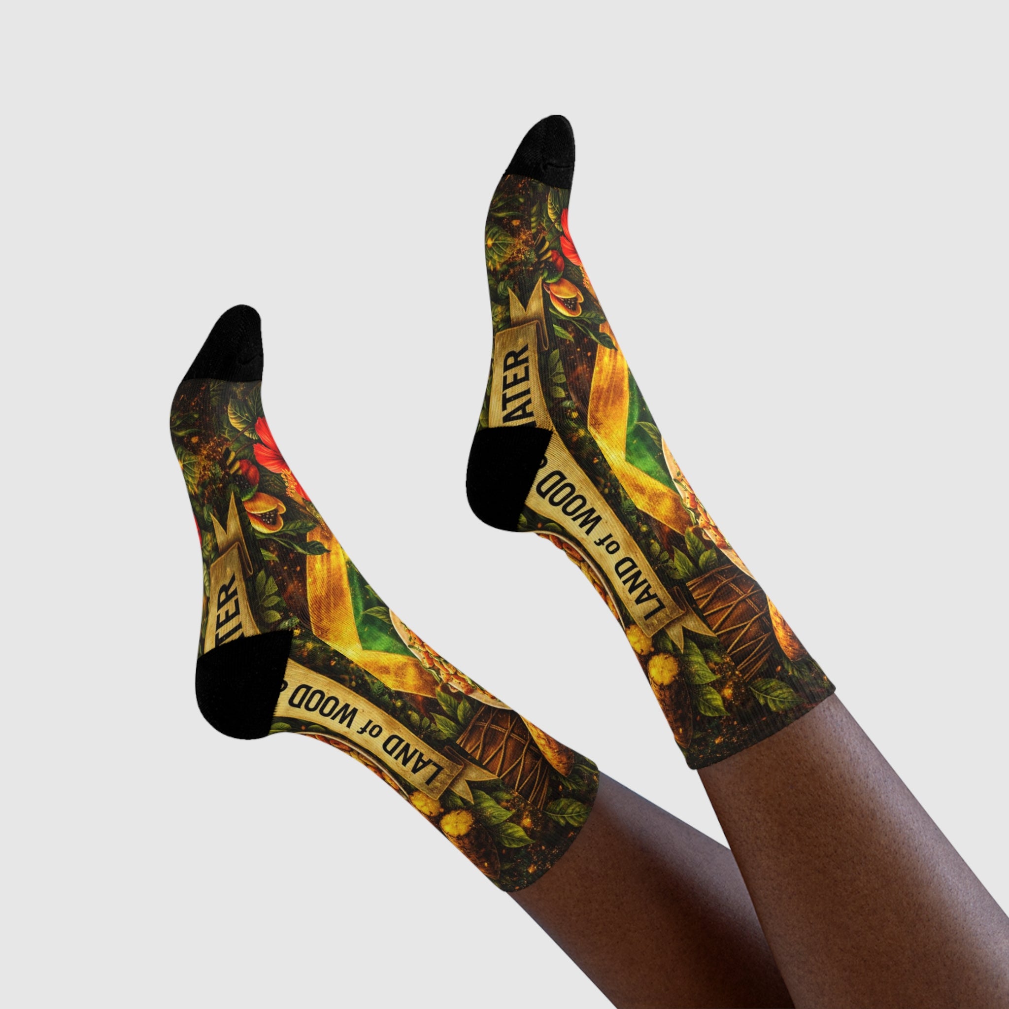 Jamaican Socks — "Land of Wood & Water" Sublimation Socks