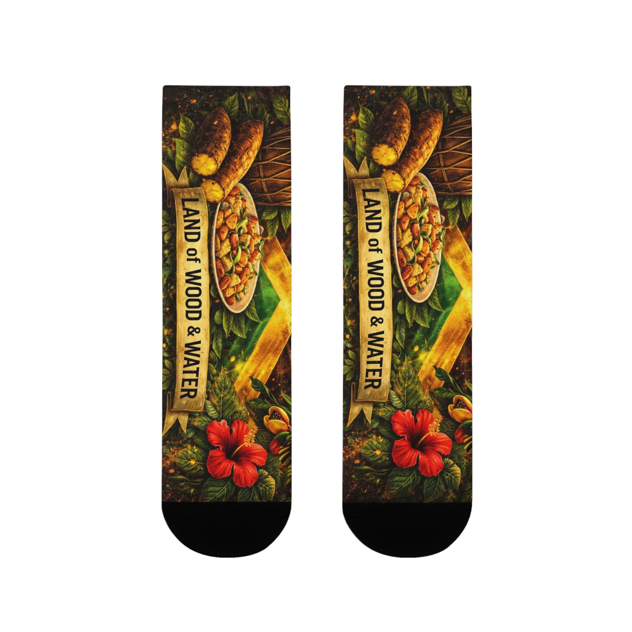 Jamaican Socks — "Land of Wood & Water" Sublimation Socks